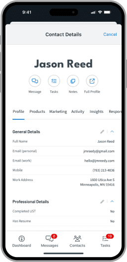 The Total Expert native application biometric login request screen.